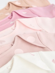 Braun und Pink - Baby Kurzarm-Bodys 100 % Baumwolle, 5er-Pack - Image 11 of 11