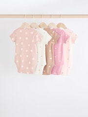 Braun und Pink - Baby Kurzarm-Bodys 100 % Baumwolle, 5er-Pack - Image 2 of 11