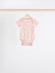 Braun und Pink - Baby Kurzarm-Bodys 100 % Baumwolle, 5er-Pack - Image 3 of 11
