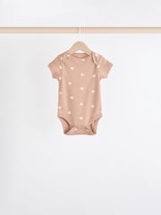 Braun und Pink - Baby Kurzarm-Bodys 100 % Baumwolle, 5er-Pack - Image 4 of 11