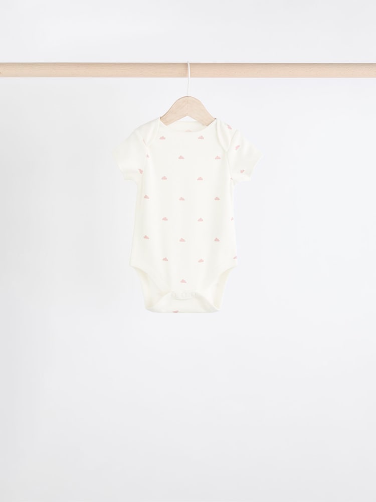 Braun und Pink - Baby Kurzarm-Bodys 100 % Baumwolle, 5er-Pack - Image 5 of 11
