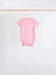 Braun und Pink - Baby Kurzarm-Bodys 100 % Baumwolle, 5er-Pack - Image 6 of 11