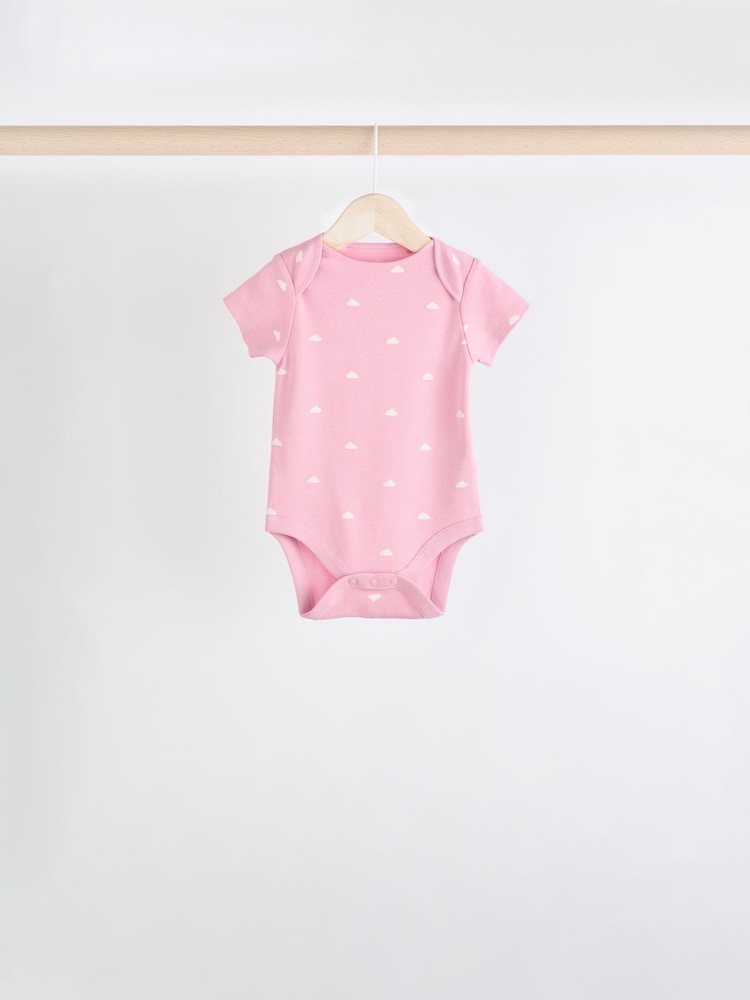 Braun und Pink - Baby Kurzarm-Bodys 100 % Baumwolle, 5er-Pack - Image 6 of 11