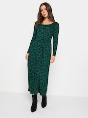 PixieGirl Petite Green Long Sleeve Midi Dress - Image 1 of 5