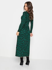 PixieGirl Petite Green Long Sleeve Midi Dress - Image 2 of 5