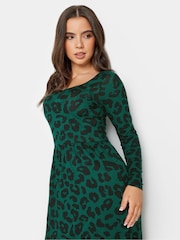 PixieGirl Petite Green Long Sleeve Midi Dress - Image 4 of 5