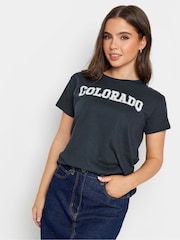 PixieGirl Petite Blue Colorado Short Sleeve 100% Cotton T-Shirt 2 Pack - Image 3 of 8