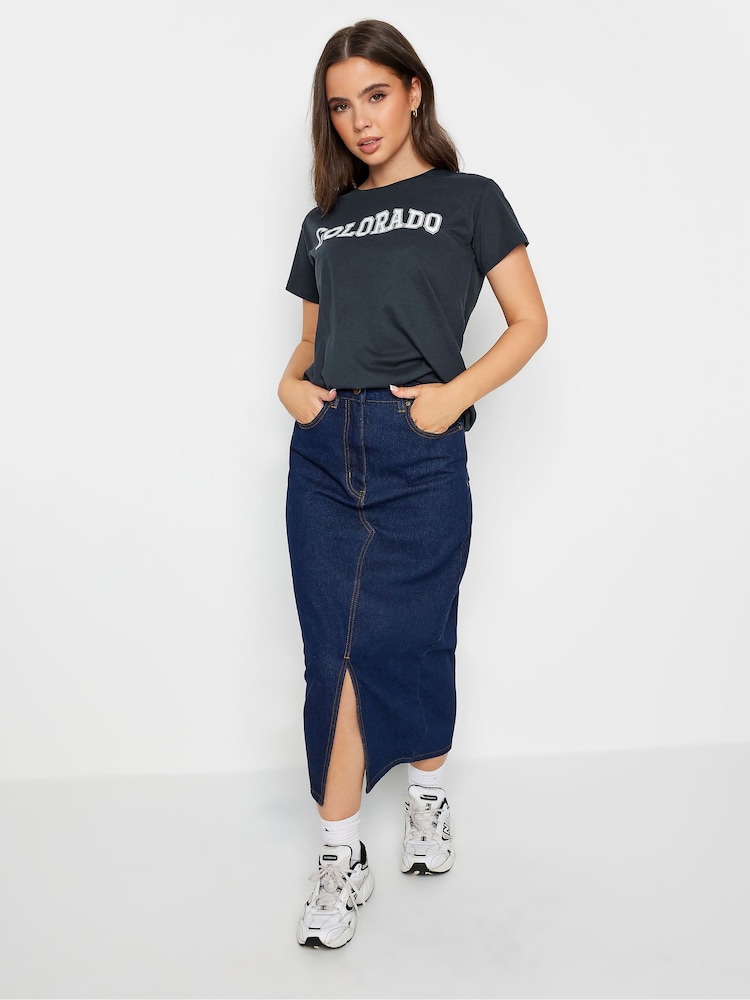 PixieGirl Petite Blue Colorado Short Sleeve 100% Cotton T-Shirt 2 Pack - Image 5 of 8