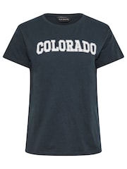 PixieGirl Petite Blue Colorado Short Sleeve 100% Cotton T-Shirt 2 Pack - Image 7 of 8