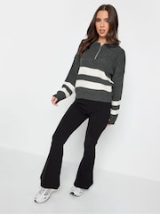 PixieGirl Petite Grey Zip Collar Jumper - Image 2 of 5