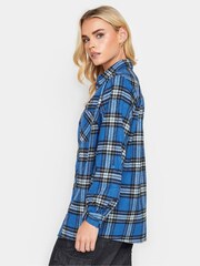 PixieGirl Petite Blue Check Boyfriend Shirt - Image 2 of 4