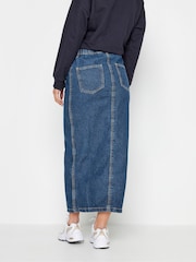 PixieGirl Petite Blue 100% Cotton Maxi Skirt - Image 2 of 5