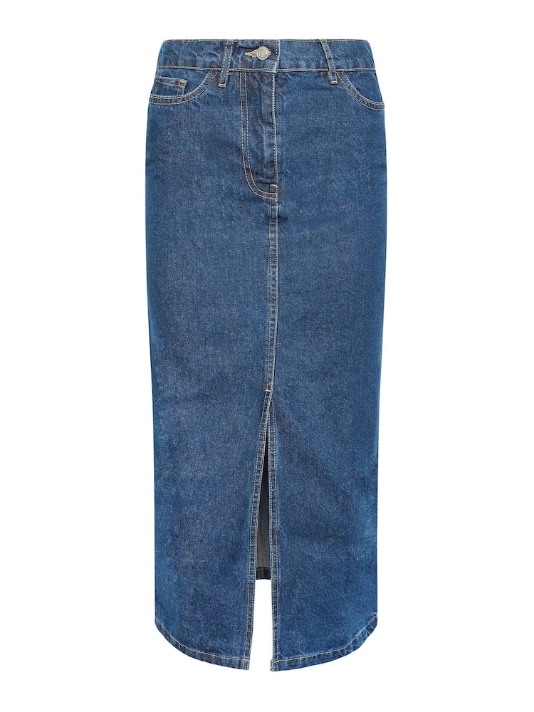PixieGirl Petite Blue 100% Cotton Maxi Skirt - Image 5 of 5 PixieGirl Petite Blue 100% Cotton Maxi Skirt - Image 5 of 5