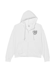 Victoria's Secret PINK Optic White Zip Up Fleece Hoodie - Image 3 of 3