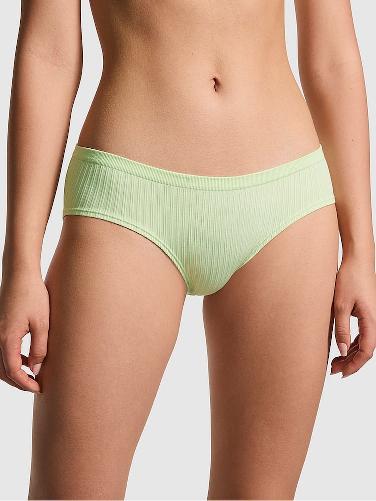 Victoria's Secret PINK Lime Cream Green Denim Hipster Knickers - Image 1 of 1