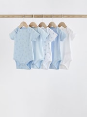 Blau - Kurzarm-Baby-Bodys mit Bärenmotiv - Bild 1 von 12