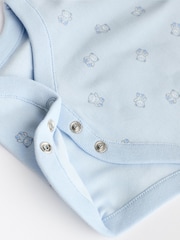 Blau - Kurzarm-Baby-Bodys mit Bärenmotiv - Bild 12 von 12