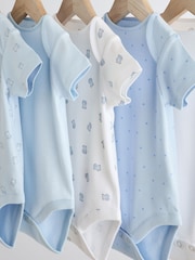 Blau - Kurzarm-Baby-Bodys mit Bärenmotiv - Bild 8 von 12