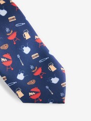 Blue Barbeque Design Tie - Image 2 of 3