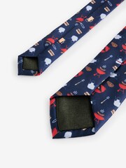 Blue Barbeque Design Tie - Image 3 of 3