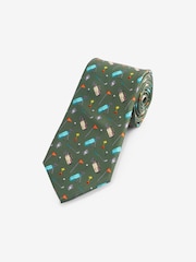 Green Golf Design Tie - Image 1 of 3