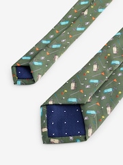 Green Golf Design Tie - Image 3 of 3