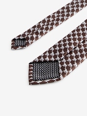 Brown Elephant Slim Pattern Tie - Image 3 of 3