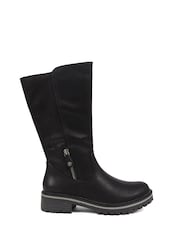 أسود - بوت أسود طويل كاجوال من Pavers - صورة 1 من 1