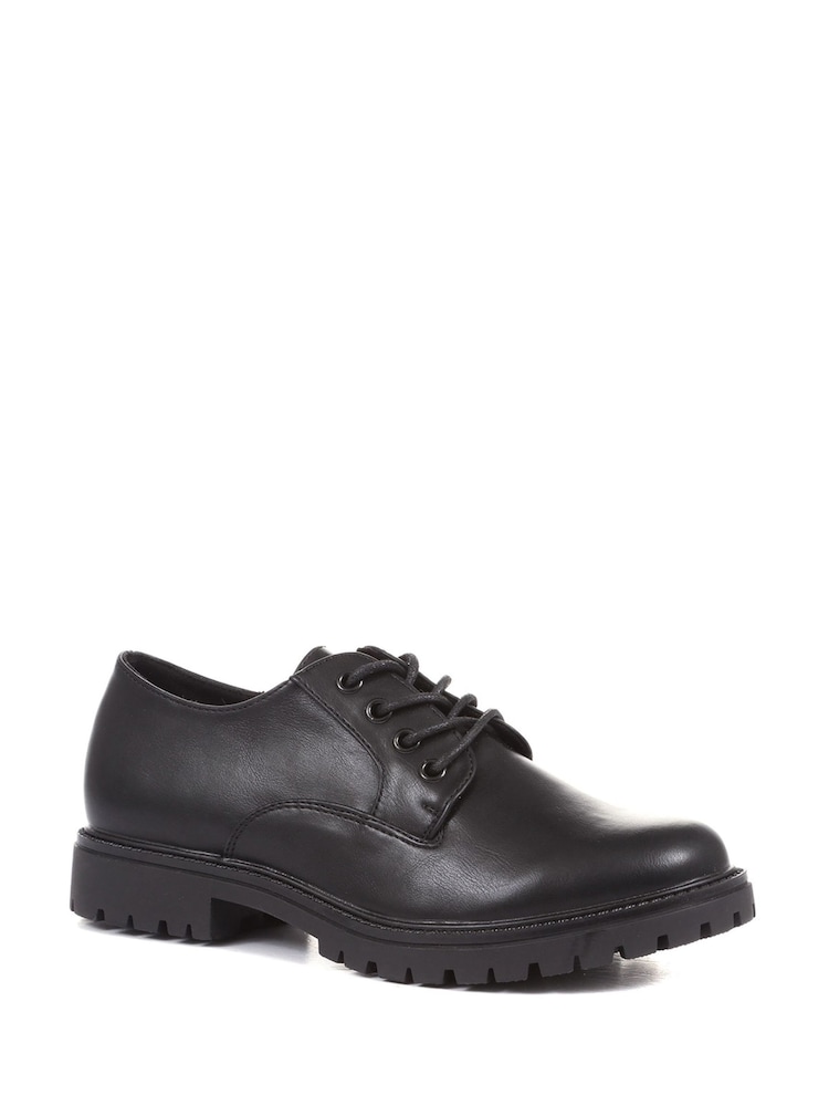 Pavers Dark Black Pavers Lightweight Lace-Up Black Shoes - Image 2 of 5