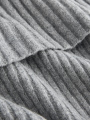 Grey Knitted Ribbed Long Sleeve Cape Layer Jumper - Image 2 of 8