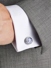 Light Blue Silk Tie, Pocket Square and Cufflinks Gift Box Set - Image 4 of 4