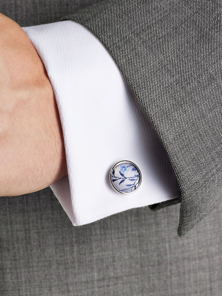 Light Blue Silk Tie, Pocket Square and Cufflinks Gift Box Set - Image 4 of 4