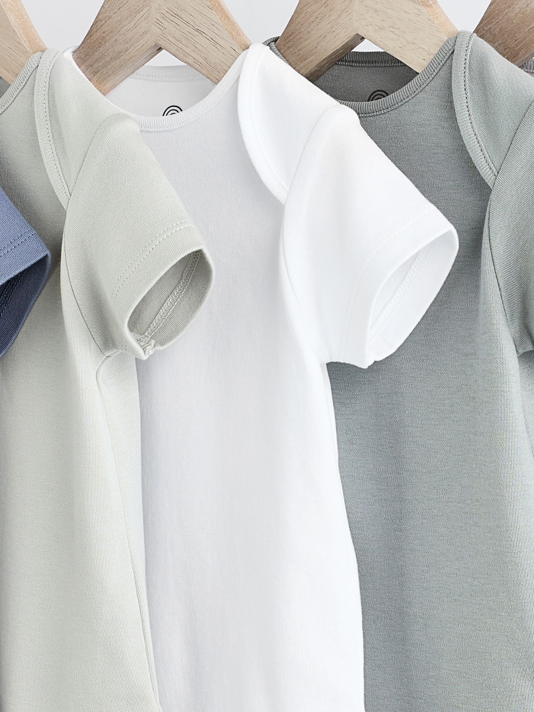 Buy Grey/White Short Sleeve Bodysuits 5 Pack from Next Romania