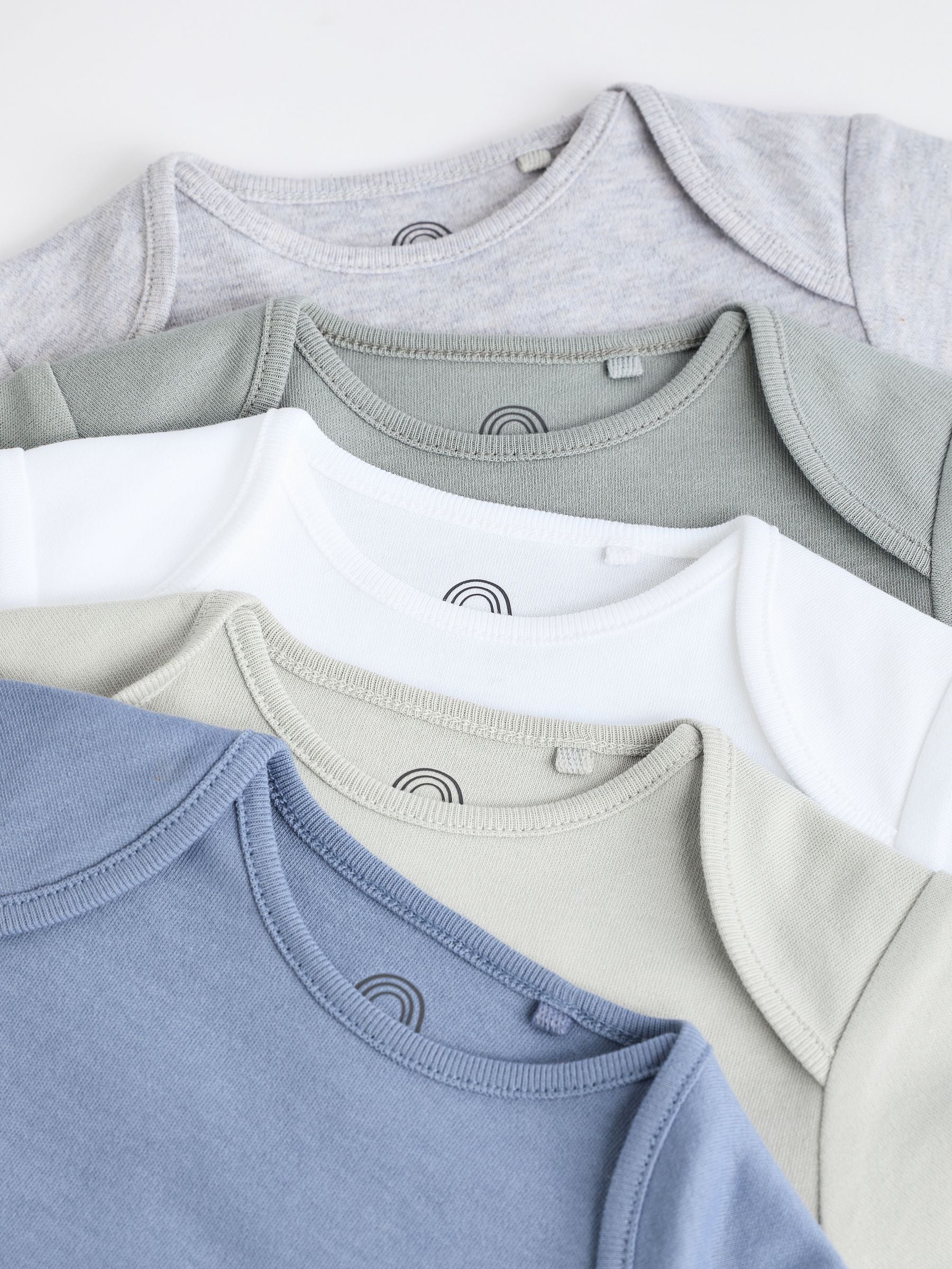Buy Grey/White Short Sleeve Bodysuits 5 Pack from Next Romania
