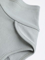 Grey/White Short Sleeve Bodysuits 5 Pack - Image 14 of 14
