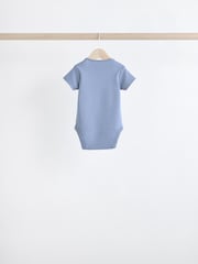 Grey/White Short Sleeve Bodysuits 5 Pack - Image 3 of 14