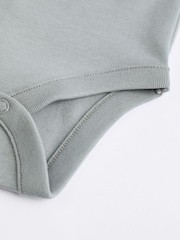 Grey/White Short Sleeve Bodysuits 5 Pack - Image 8 of 14