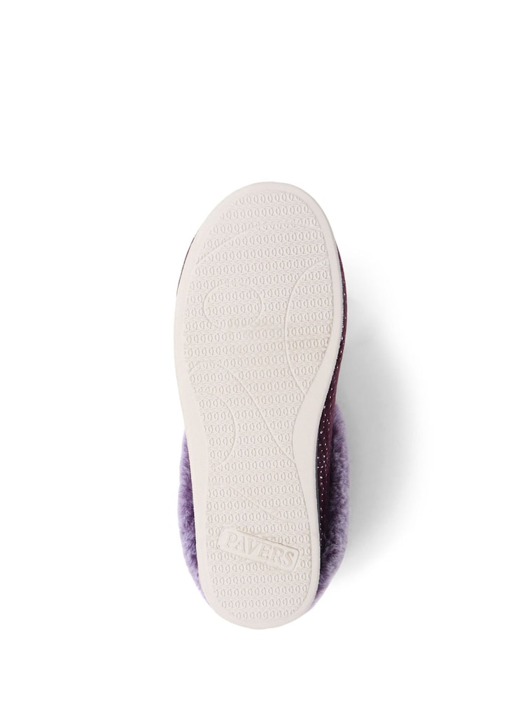 Pavers Purple Pavers Grey Patterned Full Slippers - Image 5 of 5