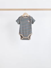Neutral Space Baby 100% Cotton Short Sleeved Bodysuits 5 Pack - Image 5 of 14