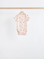 Neutral Space Baby 100% Cotton Short Sleeved Bodysuits 5 Pack - Image 6 of 14