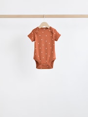 Neutral Space Baby 100% Cotton Short Sleeved Bodysuits 5 Pack - Image 7 of 14