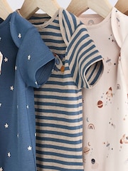 Neutral Space Baby 100% Cotton Short Sleeved Bodysuits 5 Pack - Image 9 of 14