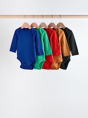 Hell - Langarm-Bodys für Babys aus 100 % Baumwolle im 5er-Pack - Bild 1 von 12