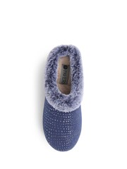 Pavers Blue Pavers Grey Patterned Full Slippers - Image 4 of 5