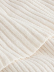 Ecru Knitted Ribbed Long Sleeve Cape Layer Jumper - Image 7 of 8