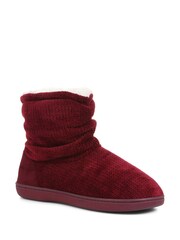 Pavers Red Pavers Red Knitted Slipper Boots - Image 2 of 5