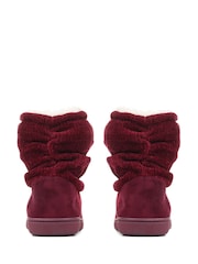 Pavers Red Pavers Red Knitted Slipper Boots - Image 3 of 5