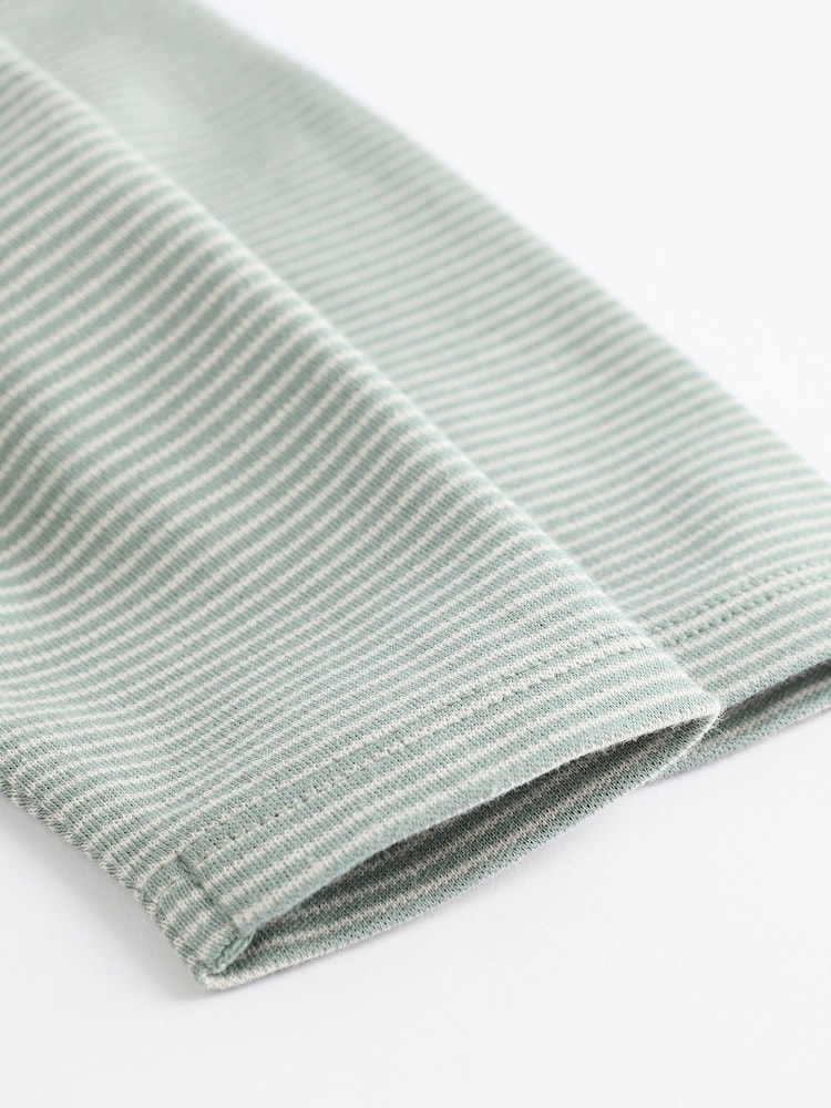 Blue Stripe Long Sleeve Baby Bodysuits 5 Pack - Image 10 of 13