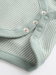 Blue Stripe Long Sleeve Baby Bodysuits 5 Pack - Image 11 of 13