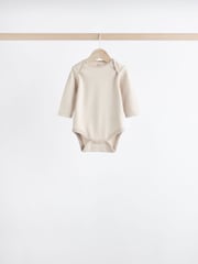 Blue Stripe Long Sleeve Baby Bodysuits 5 Pack - Image 6 of 13